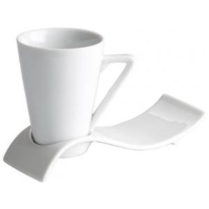 COFFEE CUP WITH WAVES TRAY